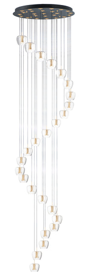 ET2 E24169-18BKGLD Newton 25 Light LED Pendant | Black / Gold