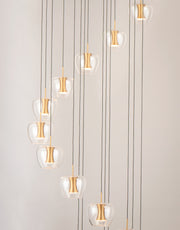 ET2 E24169-18BKGLD Newton 25 Light LED Pendant | Black / Gold