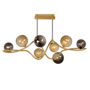 ET2 E24187-148GLD Planetary 8 Light LED Linear Pendant | Gold