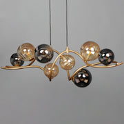 ET2 E24187-148GLD Planetary 8 Light LED Linear Pendant | Gold