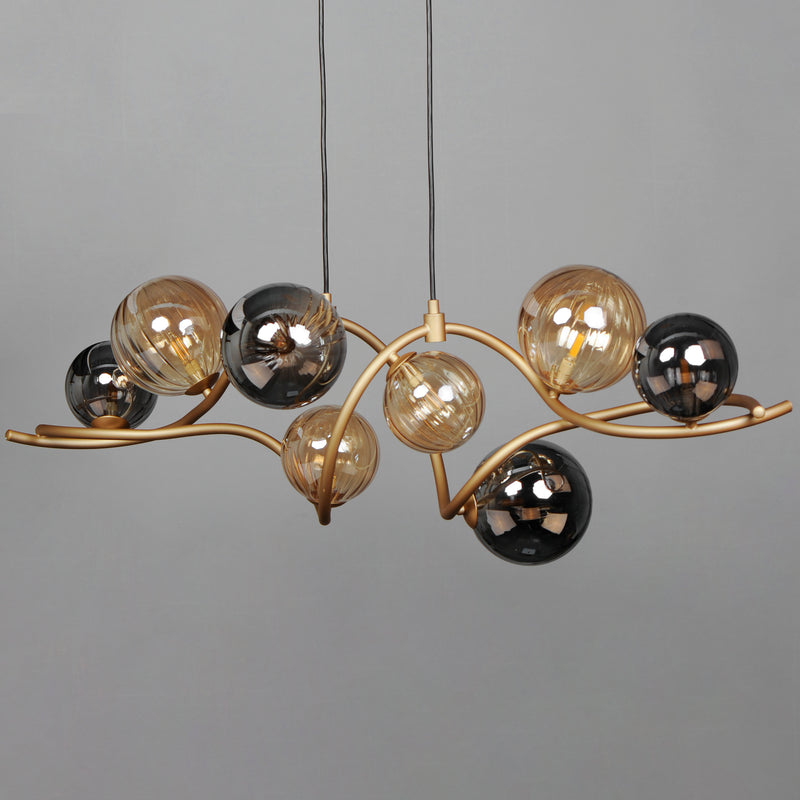 ET2 E24187-148GLD Planetary 8 Light LED Linear Pendant | Gold