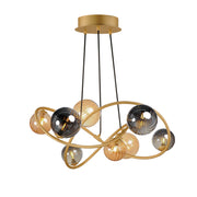ET2 E24188-148GLD Planetary 8 Light LED Chandelier | Gold