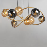ET2 E24188-148GLD Planetary 8 Light LED Chandelier | Gold
