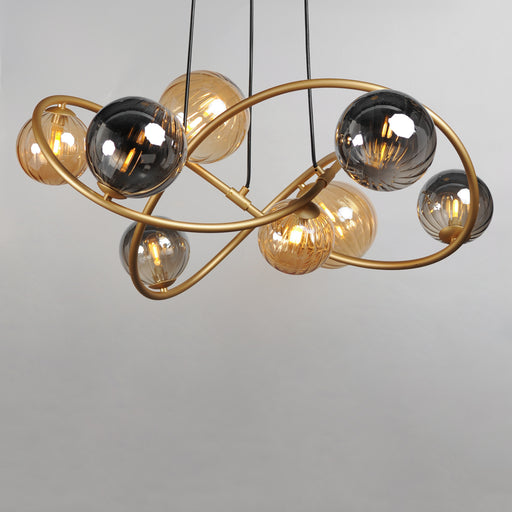 ET2 E24188-148GLD Planetary 8 Light LED Chandelier | Gold
