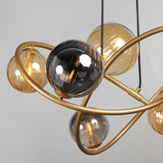 ET2 E24188-148GLD Planetary 8 Light LED Chandelier | Gold