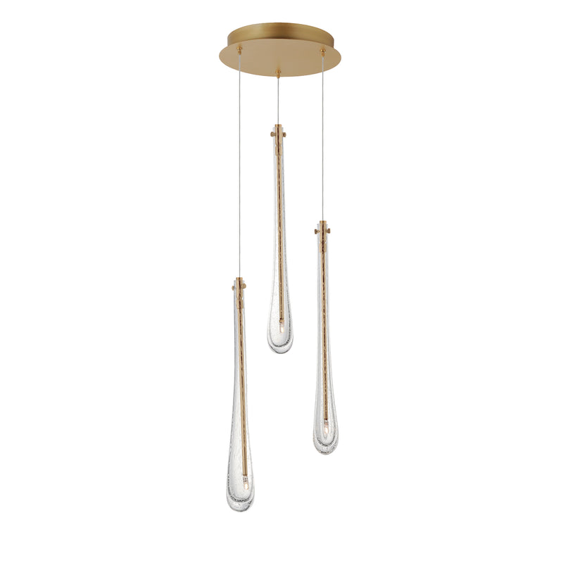 ET2 E24213-118GLD Stillo 3 Light LED Pendant | Gold