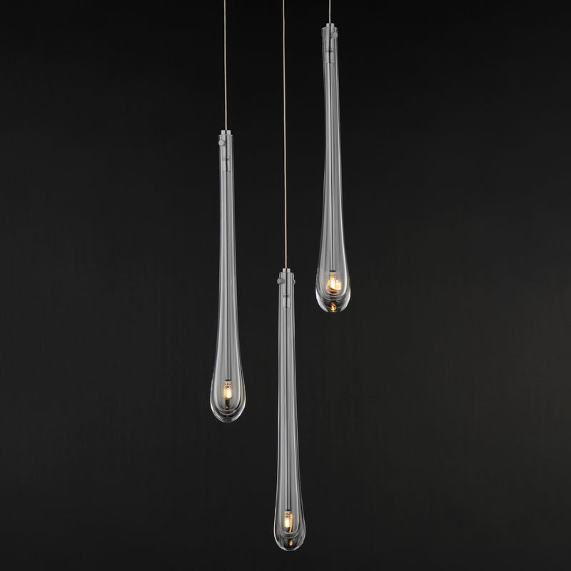 ET2 E24213-122SN Stillo 3 Light LED Pendant | Satin Nickel