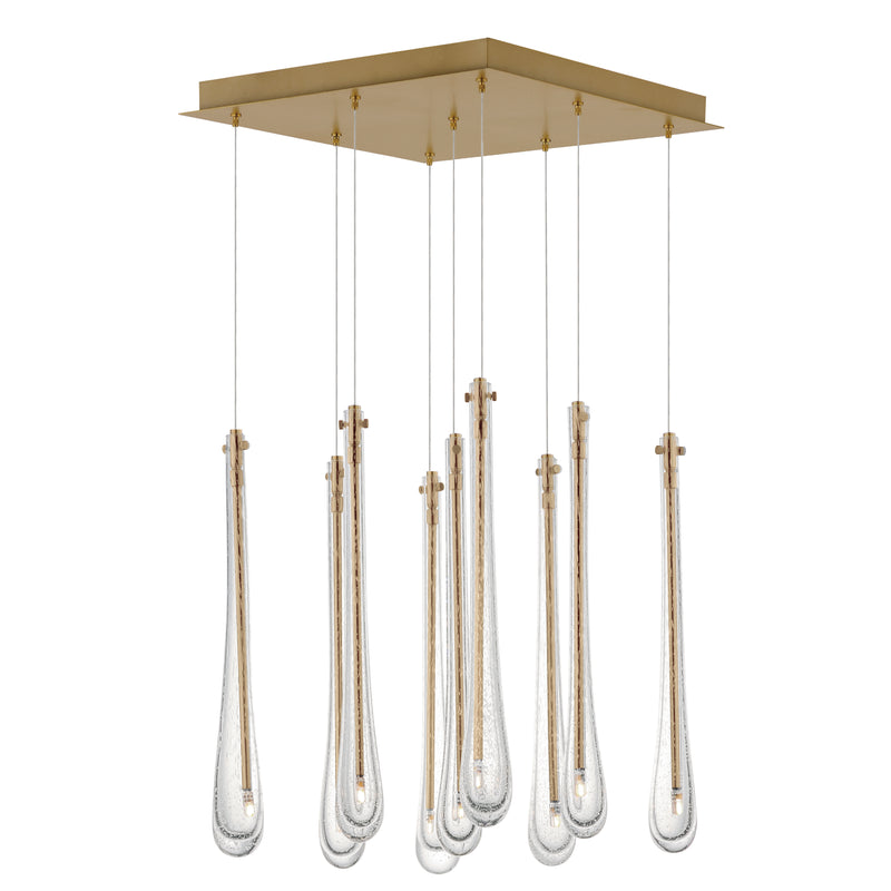 ET2 E24217-118GLD Stillo 9 Light LED Pendant | Gold