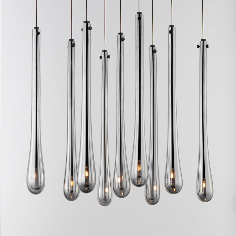 ET2 E24217-138BK Stillo 9 Light LED Pendant | Black