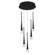 ET2 E24225-122BK Pierce 5 Light LED Pendant | Black