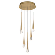 ET2 E24225-122GLD Pierce 5 Light LED Pendant | Gold