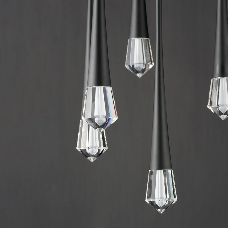 ET2 E24225-122BK Pierce 5 Light LED Pendant | Black