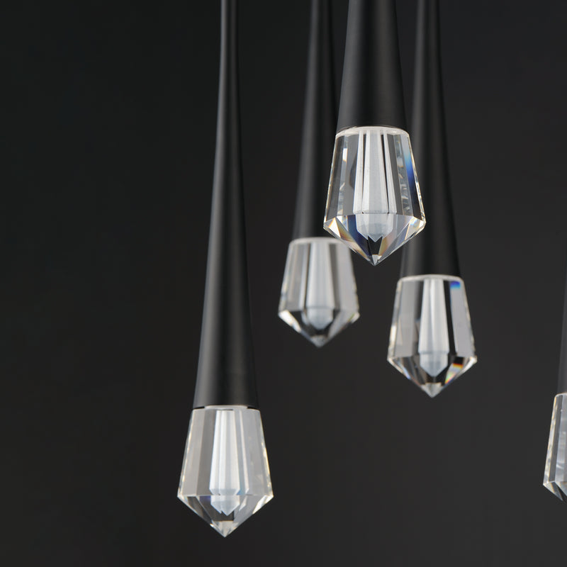 ET2 E24225-122BK Pierce 5 Light LED Pendant | Black