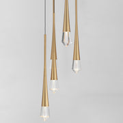 ET2 E24225-122GLD Pierce 5 Light LED Pendant | Gold