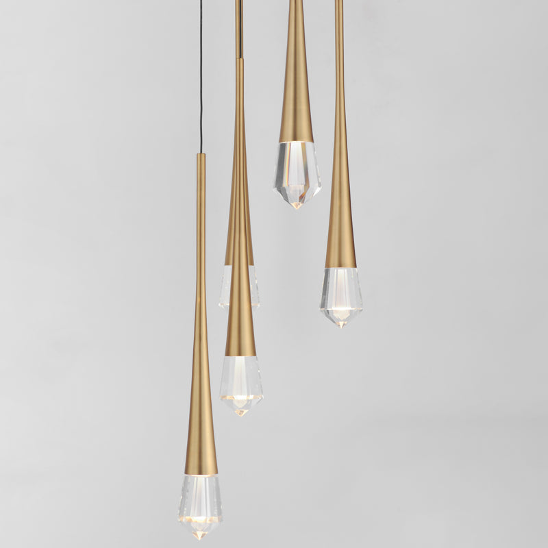 ET2 E24225-122GLD Pierce 5 Light LED Pendant | Gold