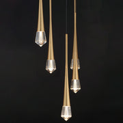 ET2 E24225-122GLD Pierce 5 Light LED Pendant | Gold