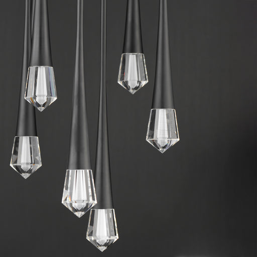 ET2 E24227-122BK Pierce 9 Light LED Pendant | Black