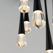 ET2 E24227-122BK Pierce 9 Light LED Pendant | Black