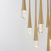 ET2 E24227-122GLD Pierce 9 Light LED Pendant | Gold