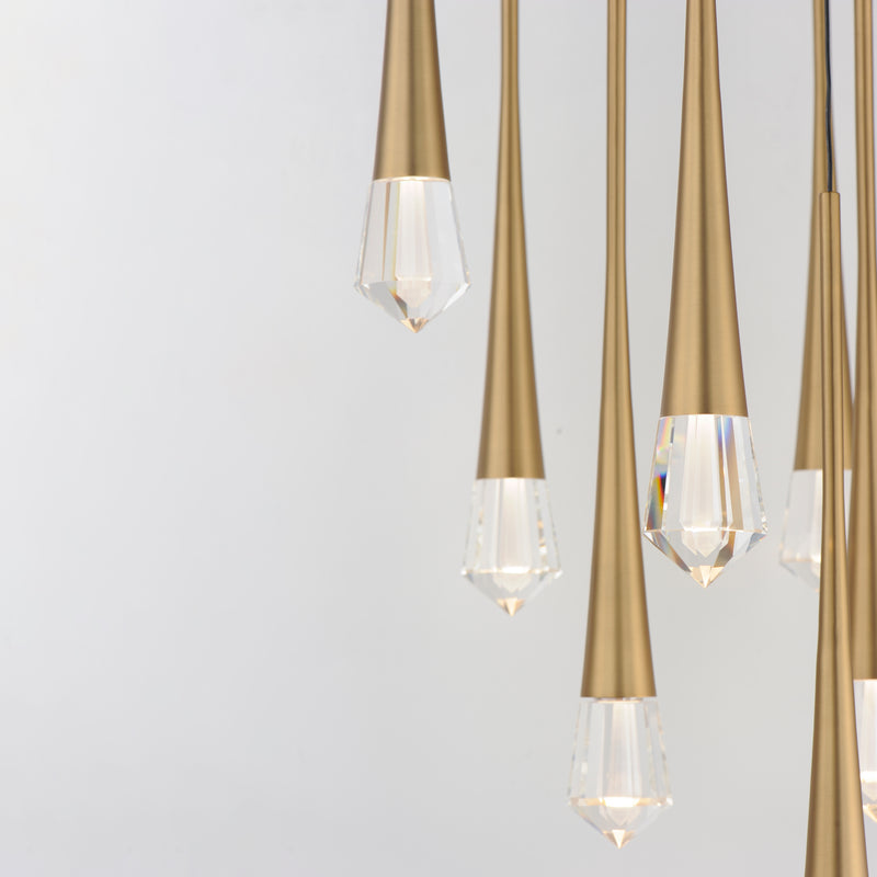 ET2 E24227-122GLD Pierce 9 Light LED Pendant | Gold