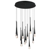 ET2 E24229-122BK Pierce 12 Light LED Pendant | Black