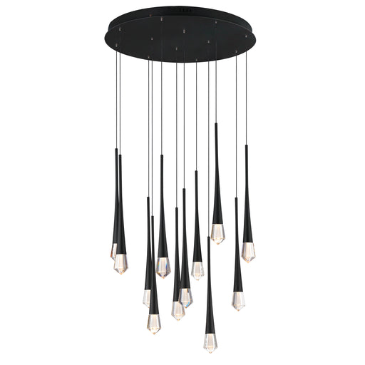 ET2 E24229-122BK Pierce 12 Light LED Pendant | Black