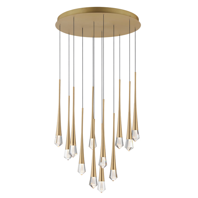 ET2 E24229-122GLD Pierce 12 Light LED Pendant | Gold