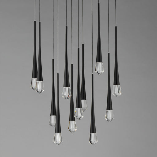 ET2 E24229-122BK Pierce 12 Light LED Pendant | Black