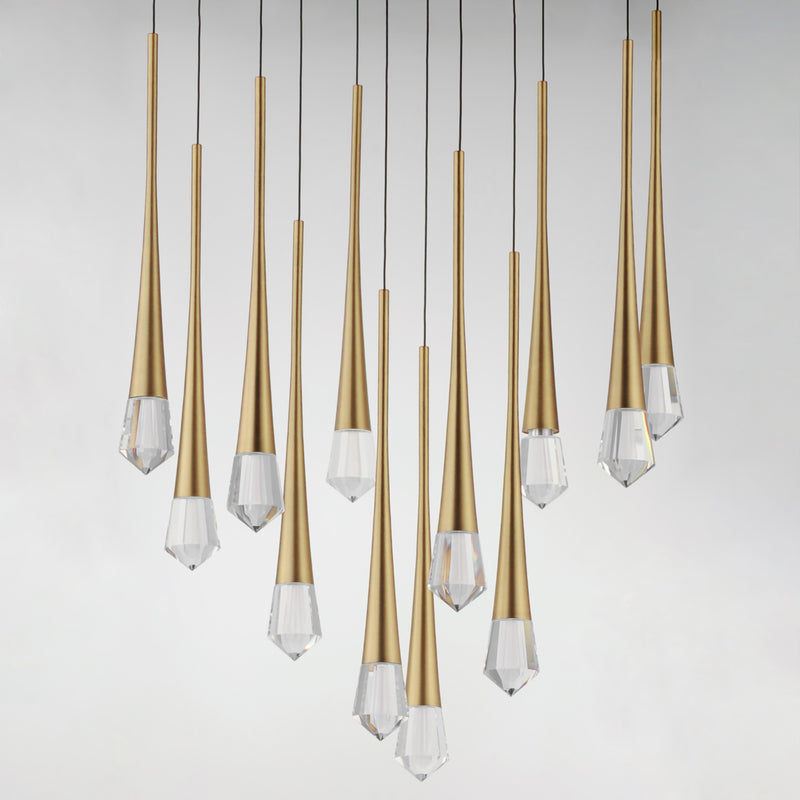 ET2 E24229-122GLD Pierce 12 Light LED Pendant | Gold