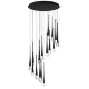 ET2 E24230-122BK Pierce 16 Light LED Chandelier | Black
