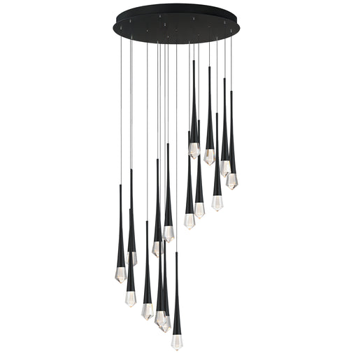 ET2 E24230-122BK Pierce 16 Light LED Chandelier | Black