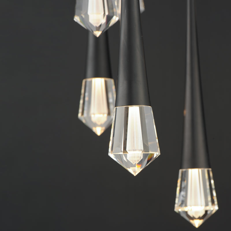 ET2 E24230-122BK Pierce 16 Light LED Chandelier | Black