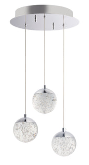 ET2 E24263-91PC Orb II 3 Light LED Pendant | Polished Chrome