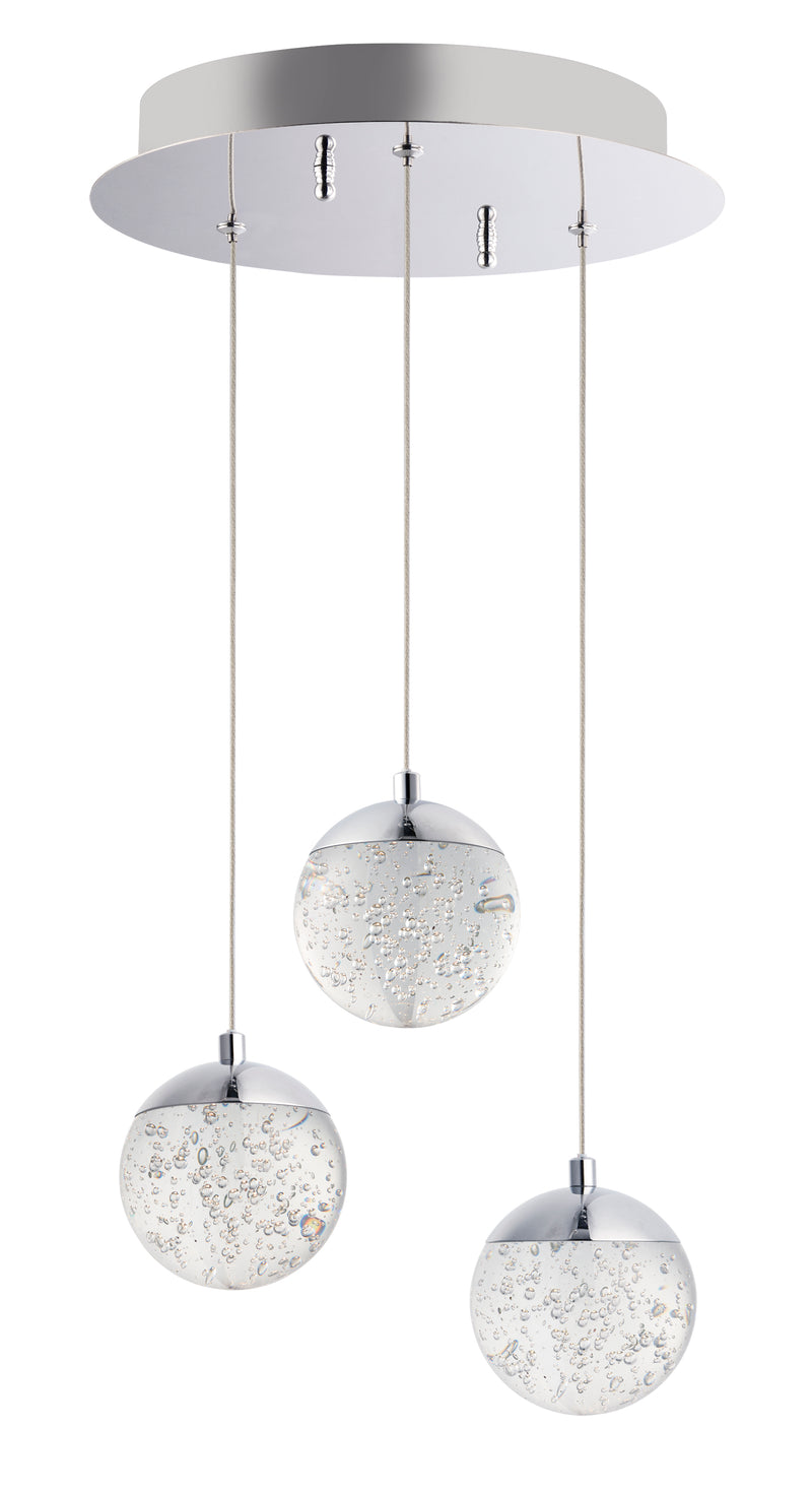 ET2 E24263-91PC Orb II 3 Light LED Pendant | Polished Chrome