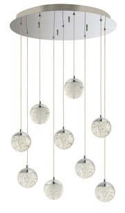 ET2 E24269-91PC Orb II 9 Light LED Pendant | Polished Chrome