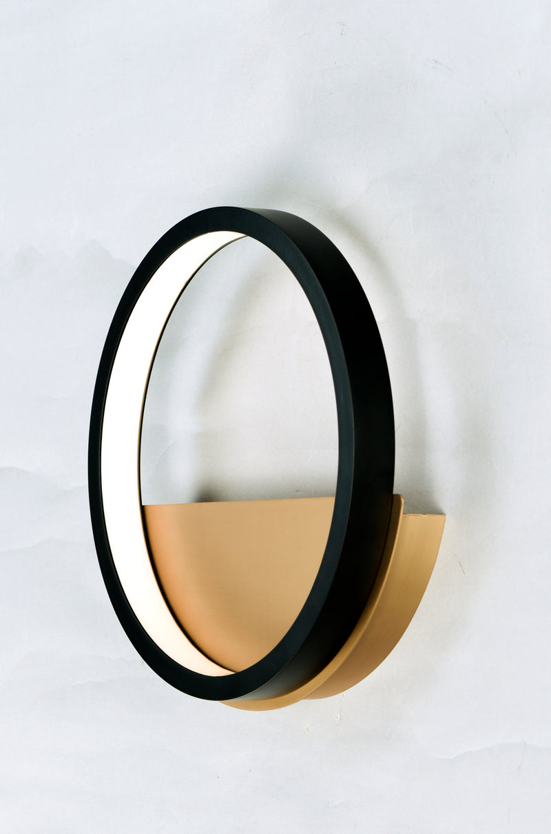 ET2 E24320-BKGLD Hoopla LED Wall Sconce | Black / Gold
