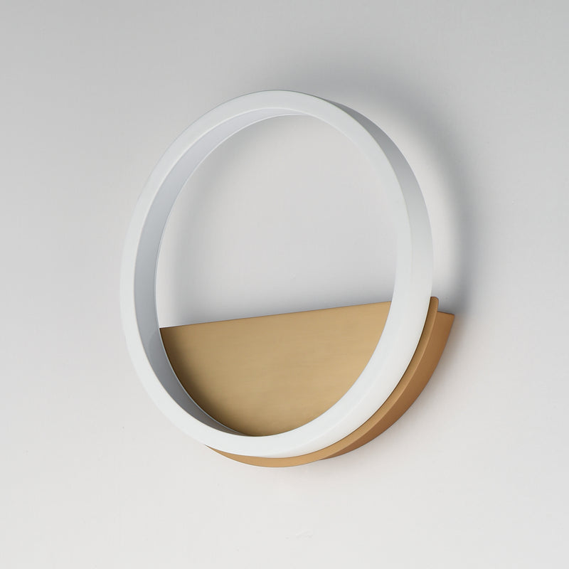 ET2 E24320-WTGLD Hoopla LED Wall Sconce | White/Gold