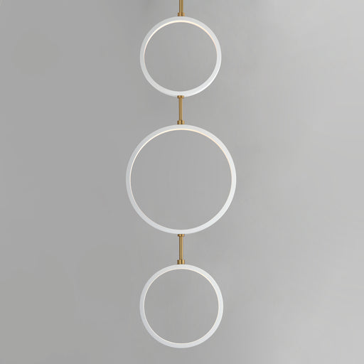 ET2 E24321-WTGLD Hoopla 3 Light LED Pendant | White/Gold