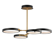 ET2 E24322-BKGLD Hoopla 4 Light LED Pendant | Black / Gold