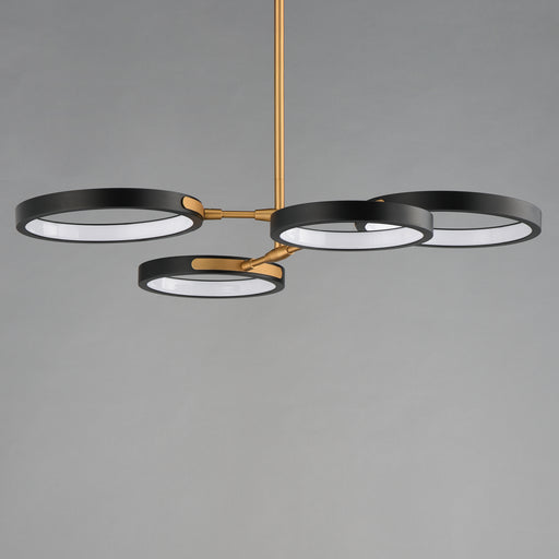 ET2 E24322-BKGLD Hoopla 4 Light LED Pendant | Black / Gold