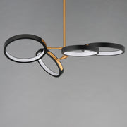 ET2 E24322-BKGLD Hoopla 4 Light LED Pendant | Black / Gold