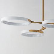 ET2 E24322-WTGLD Hoopla 4 Light LED Pendant | White/Gold