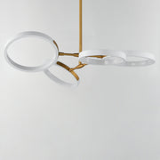 ET2 E24322-WTGLD Hoopla 4 Light LED Pendant | White/Gold