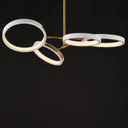 ET2 E24322-WTGLD Hoopla 4 Light LED Pendant | White/Gold