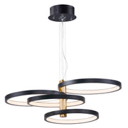 ET2 E24326-BKGLD Hoopla 4 Light LED Pendant | Black / Gold