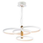 ET2 E24326-WTGLD Hoopla 4 Light LED Pendant | White/Gold