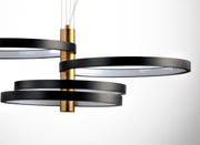 ET2 E24326-BKGLD Hoopla 4 Light LED Pendant | Black / Gold