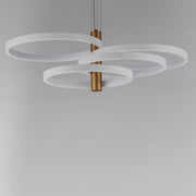 ET2 E24326-WTGLD Hoopla 4 Light LED Pendant | White/Gold