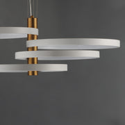 ET2 E24326-WTGLD Hoopla 4 Light LED Pendant | White/Gold