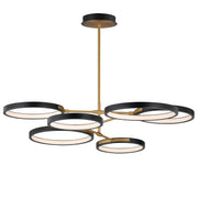 ET2 E24328-BKGLD Hoopla 6 Light LED Pendant | Black / Gold